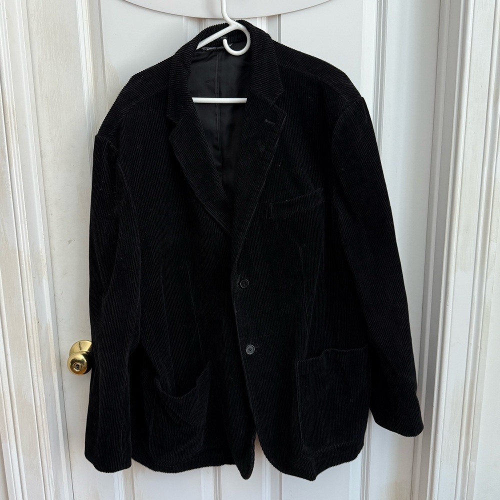 ANDREW FEZZA Black Corduroy Blazer